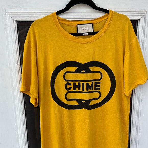 Gucci CHIME Vibrant Yellow MY BODY MY CHOICE T SHIRT-L - Picture 5 of 9